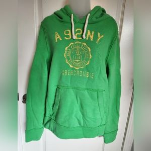 Abercrombie & Fitch Hoodie, Bright Green, Size M, Only Worn Once